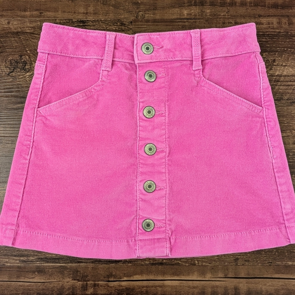 SO Pink Corduroy Skirt